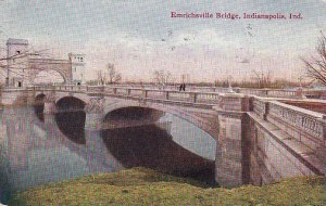 Postcard Emrichsville Bridge Indianapolis IN