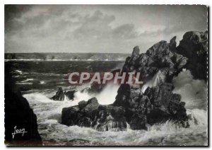 Postcard Modern Brittany Pointe du Raz Finistere Maine layer at the bottom Tr...