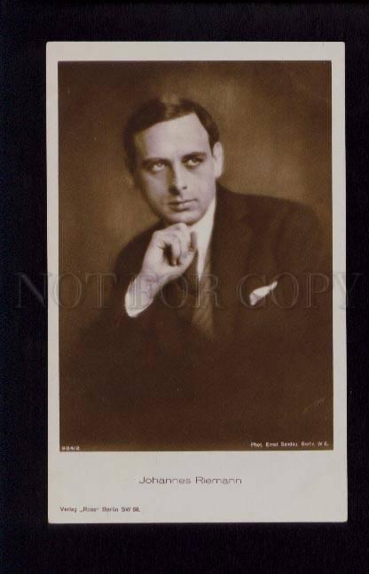 074224 JOHANNES RIEMANN German Movie Star vintage PHOTO