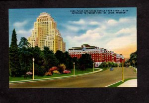 MO Park Plaza Chase Hotel  Forest Park St Saint Louis Missouri Linen Postcard