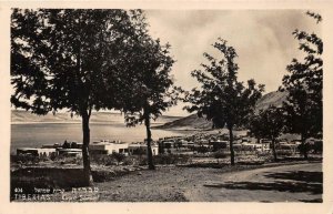 RPPC ISRAEL #44 STAMP TIBERIAS KUYAT SAMUEL TO USA REAL PHOTO POSTCARD 1951