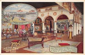 Atlantic City New Jersey Heinz Pier Art Exhibit Interior Antique Postcard K30559