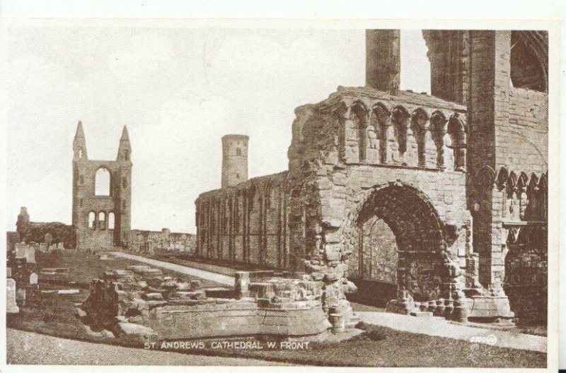 Scotland Postcard - St Andrews Cathedral - West Front - Fife - Ref 19449A