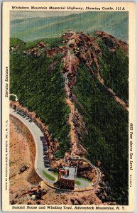 Adirondack Mts. New York NY, 1941 Whiteface Mountain Memorial Highway, Postcard