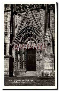 Old Postcard Quimper Cathedrale South Porch