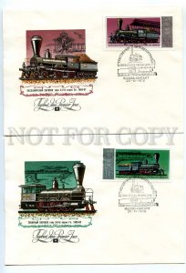 440532 USSR 1978 set FDC Kolesnikov Domestic steam locomotive construction train