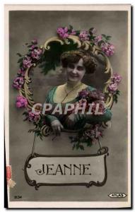 Postcard Old Jeanine Surname