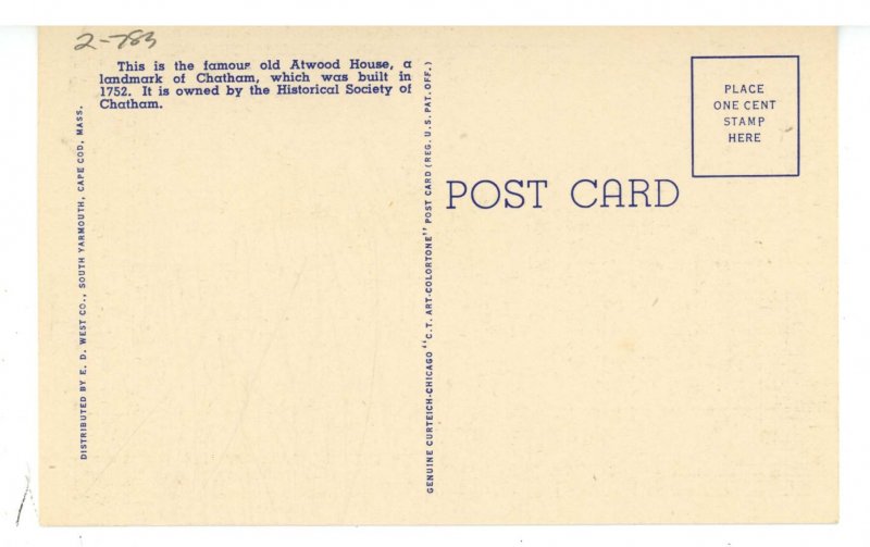 MA - Cape Cod, Chatham. Atwood House