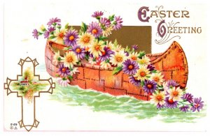 Easter  Canoe with Flowers