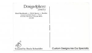 Advertising Postcard Designer Sphere Jewelry Doris Schneider