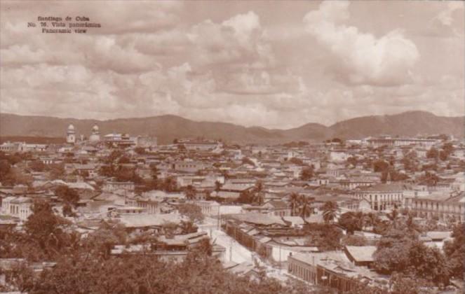 Cuba Santiago de Cuba Panoramic View Real Photo