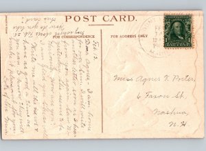 c1910 Keep Hard Heart Native American Shooting Arrows Cartoon Embossed