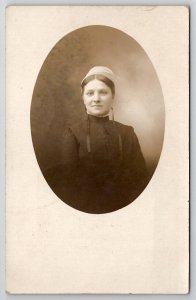RPPC Beautiful Young Mennonite Woman Portrait Postcard G26