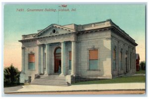 c1910s Government Building Exterior Roadside Wabash Indiana IN Unposted Postcard