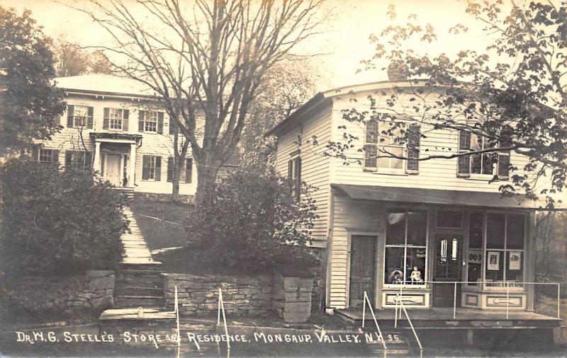 Mongaup Valley NY Dr. W. G. Steele's Store & Residence RPPC Postcard