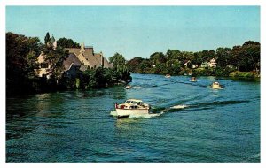 Postcard BOATS SCENE Seneca Falls New York NY AT0908