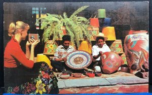 Trade Rio Grande Border Artisan Mexico Vintage Postcard