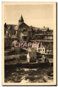 Old Postcard Treignac The Church on the Vezere