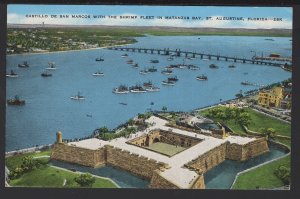 Florida ST. AUGUSTINE Castillo de San Marcos Shrimp Fleet ~ LINEN