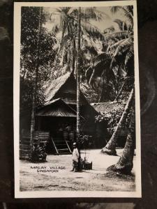 Mint Singapore Real Picture Postcard Malay Village