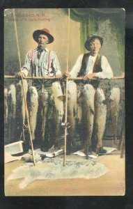 CARLSBAD NEW MEXICO FISHING CATCH FISH PCK SERIES 1911 VINTAGE POSTCARD