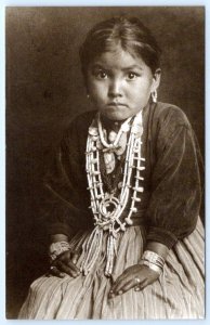 SILVERSMITH'S DAUGHTER NAVAJO GIRL MODERN REPRINT OF 1900's PHOTO MADISON BAY CO