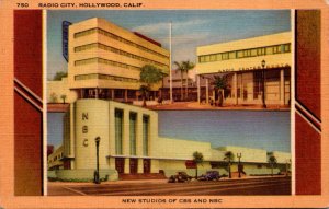 California Hollywood Radio CIty New Studios Of CBS and NBC 1945