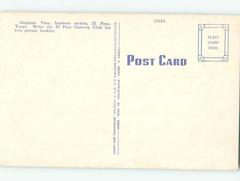 Linen AERIAL VIEW El Paso Texas TX AC9847