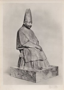 Giacomo Manzu Cardinal Statue Old Religious Real Photo Postcard