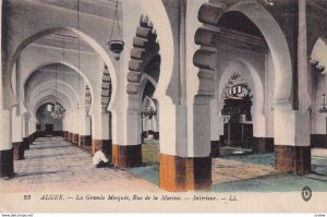 ALGERIA, Africa, 1900-1910's; La Grande Mosquee, Rue De La Marine, Interieur