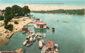 Postcard California Sacramento Boat Club Mitchell #2151 23-19\7