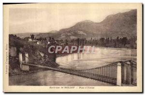 Postcard Old Bridge & # 39Yenne surroundings Belley