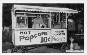 Vermilion OH Hot Popcorn 10¢ Wagon Postcard