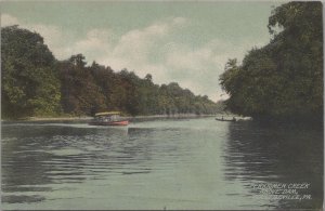 Postcard Perkiomen Creek Above the Dam Collegeville PA