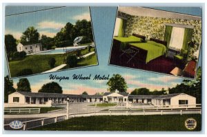 c1940 Wagon Wheel Motel Three Miles Alexandria Virginia Vintage Antique Postcard