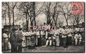 War - the district - Peeling apples Army - Old Postcard