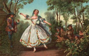 Vintage Postcard London Die Tanzerin Mile Camargo Lancret Dancing Gracefully