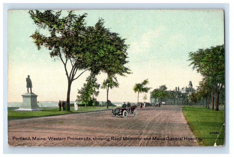 C. 1900-07 Portland Western Promenade Reed Memorial Postcard F135E