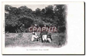 Old Postcard Militaria The construction of barracks & # 39A