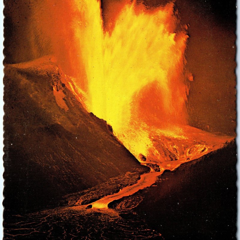 c1970s Hawaii Volcanoes National Park HI Kilauea Iki Volcano Eruption 4x6 PC M16