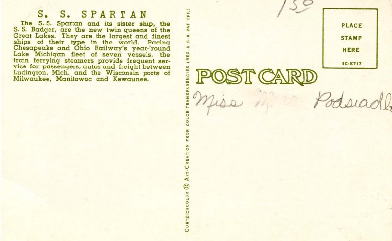 Chesapeake & Ohio Railway - SS Spartan