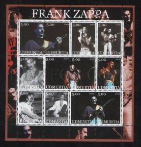 030703 FRANK ZAPPA set 12 stamp 2002 UDMURTIA #30703