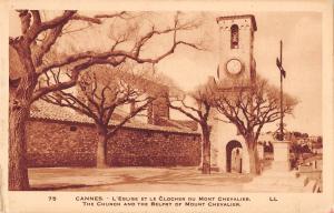 BR93340 cannes l eglise et le clocher du mont chevalier  france