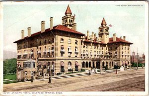 Postcard HOTEL SCENE Colorado Springs Colorado CO AO4573