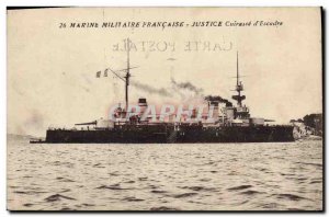 Postcard Old Boat Breastplate of Justice & # 39escadre