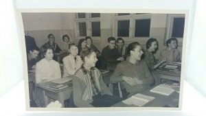 Vintage Postcard Teenage Students Enjoying a Lesson in a Berlin Classroom 1950s
