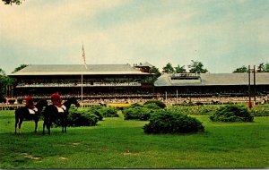 New York Saratoga Race Track The Infield and Stands