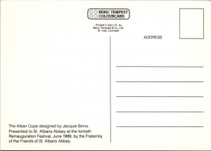 Textiles Postcard -The Alban Cope Designed By Jacquie Binns, St Albans RR13568