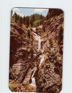 Postcard Seven Falls in South Cheyenne Canyon, Colorado Springs, Colorado