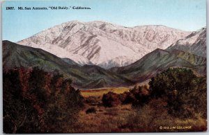 Mount San Antonio Old Baldy California CA Mountain on Background Postcard